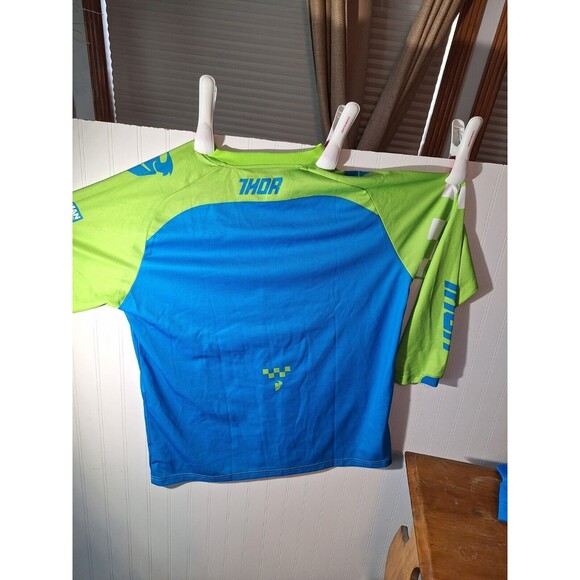 NOS Thor Blue Green Phase Ramble MX Motocross Jersey Adult XL PHASE 2016‎ - Picture 3 of 7